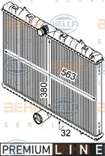 Isı değiştiricisi, motor soğutması 8MK 376 745-131 LANCIA PHEDRA (179_) 2.0 JTD (179.AXH1B, 179.BXH1B)