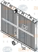 Isı değiştiricisi, motor soğutması 8MK 376 745-134 LANCIA PHEDRA (179_) 2.0 JTD (179.AXH1B, 179.BXH1B)