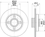 Fren diski 8DD 355 116-431 CITROËN C3 III (SX) 1.6 BlueHDi 75