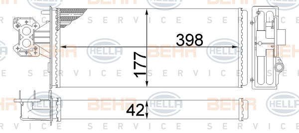 Isı değiştiricisi, iç mekan ısıtıcısı 8FH 351 308-374 uygun fiyat ile hemen sipariş verin!