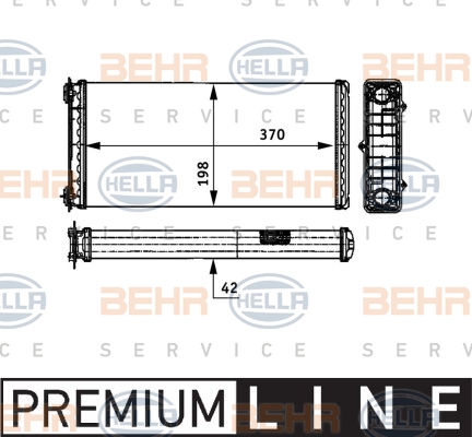 Isı değiştiricisi, iç mekan ısıtıcısı 8FH 351 312-181 uygun fiyat ile hemen sipariş verin!