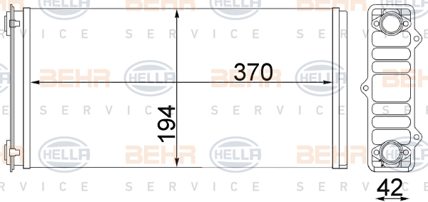 Isı değiştiricisi, iç mekan ısıtıcısı 8FH 351 312-184 uygun fiyat ile hemen sipariş verin!