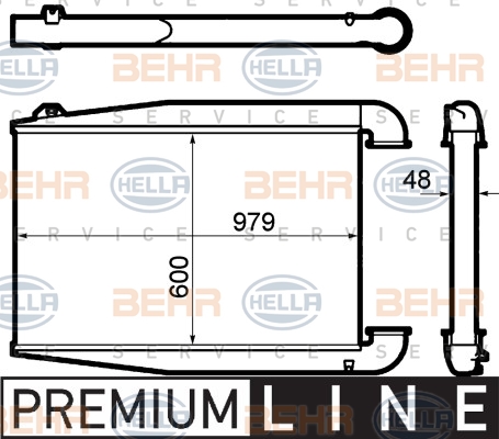 Isı değiştiricisi, şarj havası soğutması 8ML 376 792-011 uygun fiyat ile hemen sipariş verin!