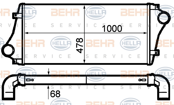 Isı değiştiricisi, şarj havası soğutması 8ML 376 792-051 uygun fiyat ile hemen sipariş verin!