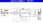 Hortum bağlantısı, fren hidroliği 24.5111-0496.3 CITROËN C3 III (SX) 1.2 PureTech 82 LPG