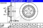 Fren diski 24.0111-0187.1 FORD GALAXY MK III VAN (CK) 2.0 EcoBlue