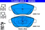 Fren balatası seti 13.0460-3855.2 CITROËN C3 III Van (SX_, SY_) BlueHDi 100