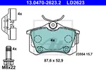 Fren balatası seti 13.0470-2623.2 CITROËN C3 III Van (SX_, SY_) BlueHDi 75