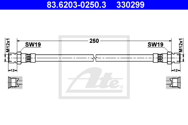 Hortum bağlantısı, fren hidroliği 83.6203-0250.3 uygun fiyat ile hemen sipariş verin!