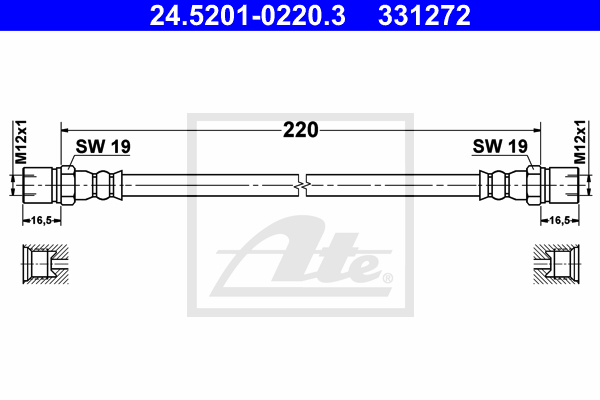 Hortum bağlantısı, fren hidroliği 24.5201-0220.3 uygun fiyat ile hemen sipariş verin!
