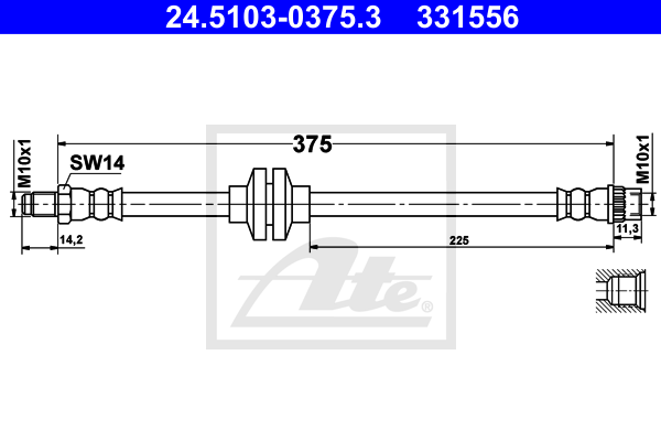 Hortum bağlantısı, fren hidroliği 24.5103-0375.3 uygun fiyat ile hemen sipariş verin!