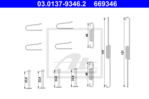 Aksesuar seti, fren pabuçları 03.0137-9346.2 uygun fiyat ile hemen sipariş verin!