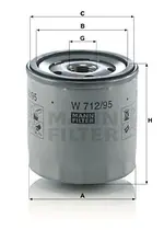 Filtre, motor yağı W 712/95 AUDI A4 B9 (8W2, 8WC) 1.4 TFSI