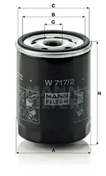 Filtre, motor yağı W 717/2 LANCIA PRISMA (831_) 2.0 i.e. Tüm tekerlekleri çekisli (831AB)