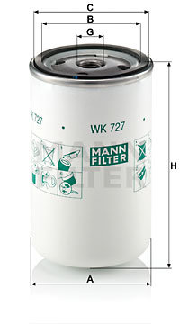 Filtre, yakıt WK 727 uygun fiyat ile hemen sipariş verin!