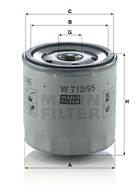 Filtre, motor yağı W 712/95 uygun fiyat ile hemen sipariş verin!