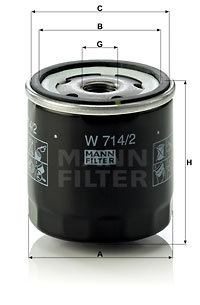 Filtre, motor yağı W 714/2 uygun fiyat ile hemen sipariş verin!