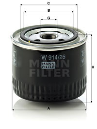 Filtre, motor yağı W 914/26 uygun fiyat ile hemen sipariş verin!