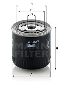 Filtre, motor yağı W 920/7 uygun fiyat ile hemen sipariş verin!