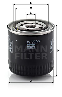 Filtre, motor yağı W 920/7 y uygun fiyat ile hemen sipariş verin!