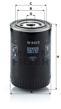 Filtre, motor yağı W 940/3 uygun fiyat ile hemen sipariş verin!
