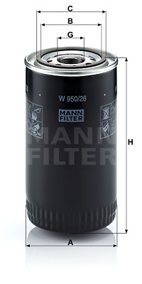 Filtre, motor yağı W 950/26 uygun fiyat ile hemen sipariş verin!