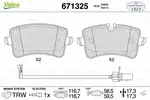 Fren balatası seti 671325 AUDI A7 Sportback (4GA, 4GF) 2.0 TFSI