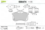 Fren balatası seti 598474 CITROËN C3 II (SC_) 1.6 HDi 90