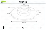 Fren diski 186146 LANCIA THEMA SW (834_) 2500 Turbo DS (834D)