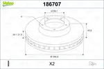 Fren diski 186707 VOLVO V40 Station wagon (645) 2.0