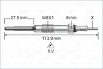 Kızdırma bujisi 345223 CITROËN C3 II (SC_) 1.6 HDi 110