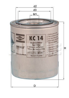 Filtre, yakıt KC 14 uygun fiyat ile hemen sipariş verin!