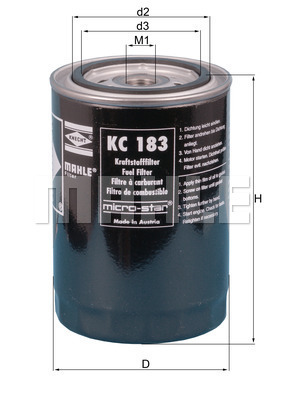 Filtre, yakıt KC 183 uygun fiyat ile hemen sipariş verin!