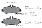 Fren balatası seti 2919001 MERCEDES-BENZ SPRINTER 3,5-t Minibüs/Otobüs (B906) 319 CDI / BlueTEC 4x4 (906.731, 906.733, 906.735)