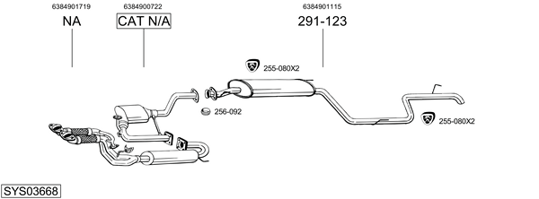 Egzoz sistemi SYS03668 uygun fiyat ile hemen sipariş verin!