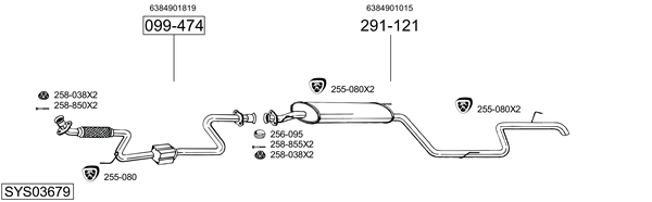 Egzoz sistemi SYS03679 uygun fiyat ile hemen sipariş verin!