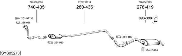 Egzoz sistemi SYS05273 uygun fiyat ile hemen sipariş verin!