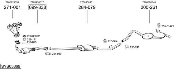 Egzoz sistemi SYS05369 uygun fiyat ile hemen sipariş verin!