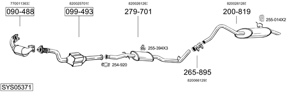 Egzoz sistemi SYS05371 uygun fiyat ile hemen sipariş verin!