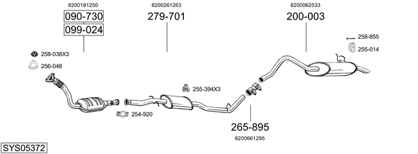 Egzoz sistemi SYS05372 uygun fiyat ile hemen sipariş verin!