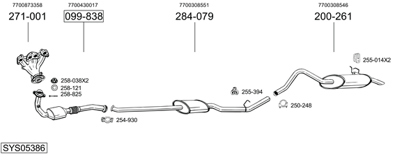Egzoz sistemi SYS05386 uygun fiyat ile hemen sipariş verin!