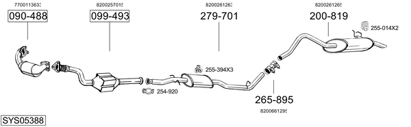Egzoz sistemi SYS05388 uygun fiyat ile hemen sipariş verin!