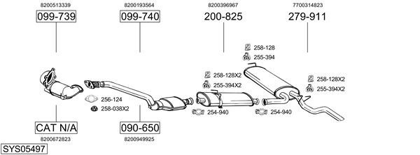 Egzoz sistemi SYS05497 uygun fiyat ile hemen sipariş verin!