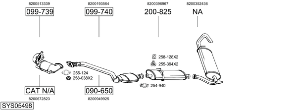 Egzoz sistemi SYS05498 uygun fiyat ile hemen sipariş verin!