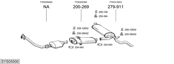 Egzoz sistemi SYS05500 uygun fiyat ile hemen sipariş verin!
