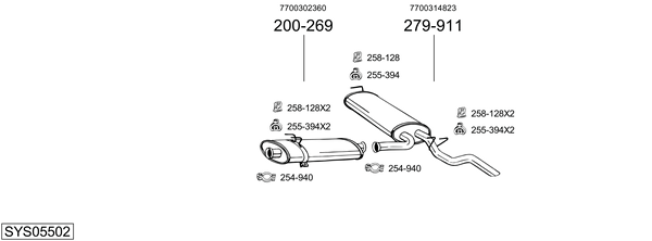Egzoz sistemi SYS05502 uygun fiyat ile hemen sipariş verin!