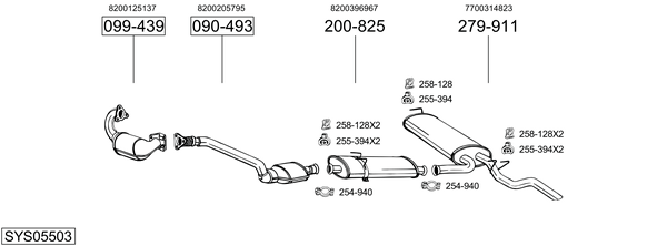 Egzoz sistemi SYS05503 uygun fiyat ile hemen sipariş verin!