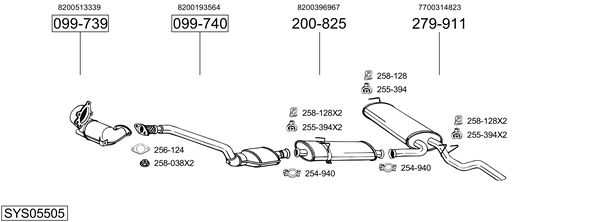 Egzoz sistemi SYS05505 uygun fiyat ile hemen sipariş verin!