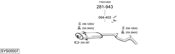 Egzoz sistemi SYS05507 uygun fiyat ile hemen sipariş verin!