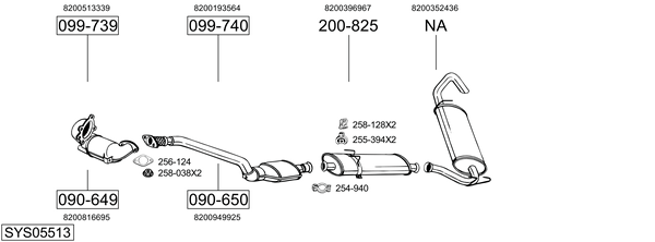 Egzoz sistemi SYS05513 uygun fiyat ile hemen sipariş verin!